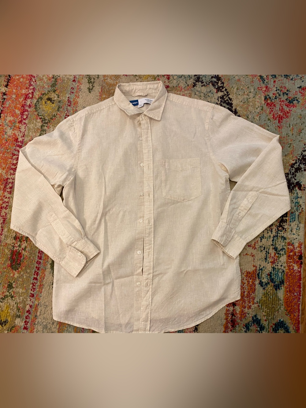 Old Navy Natural Linen-Blend Button Shirt